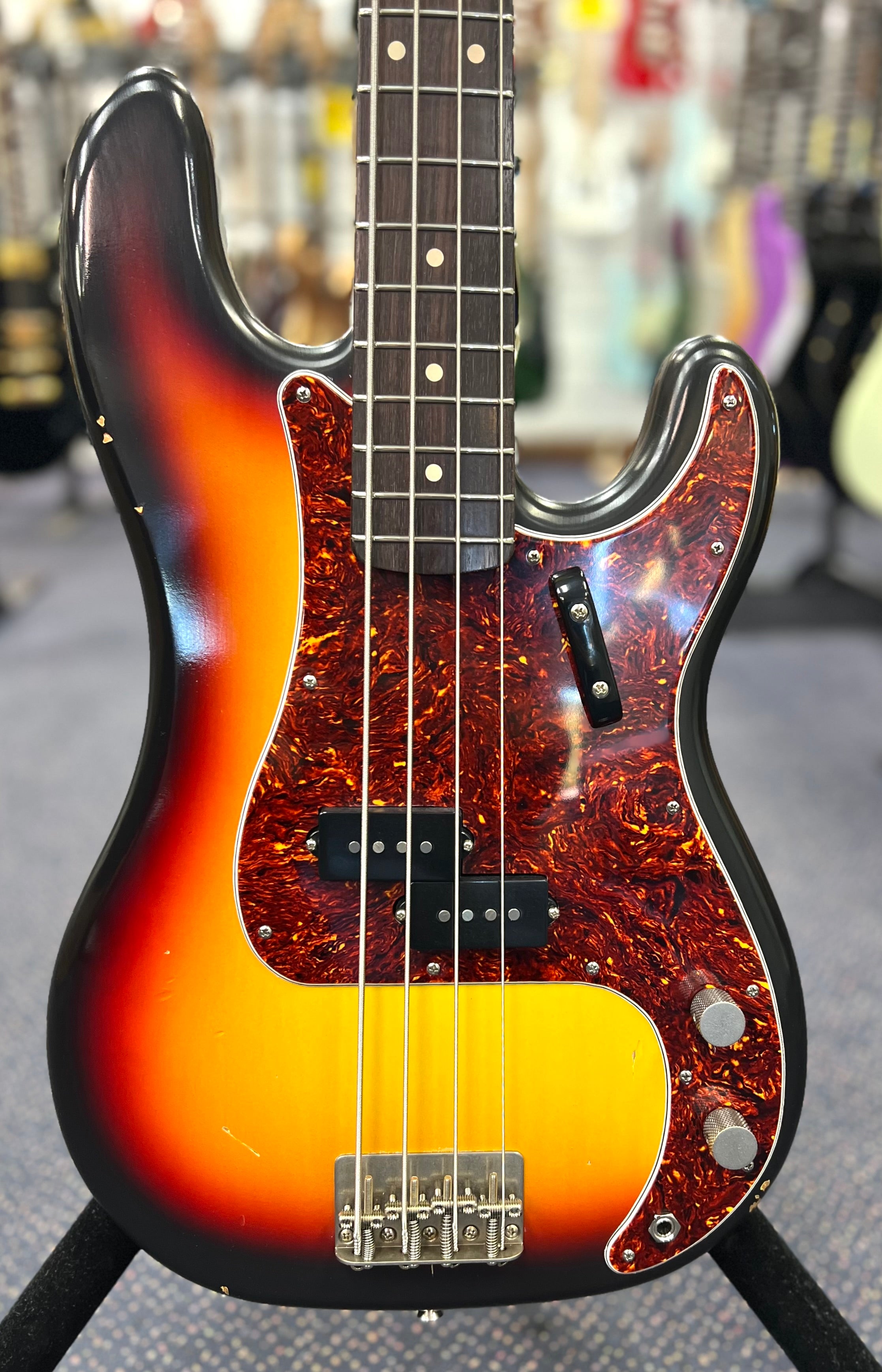 Nash PB63 P Bass - Alder Body -Rosewood FB - 3 Tone Sunburst - Light Ageing W/- Nash Hardcase-Nash Guitars-Infinite Music