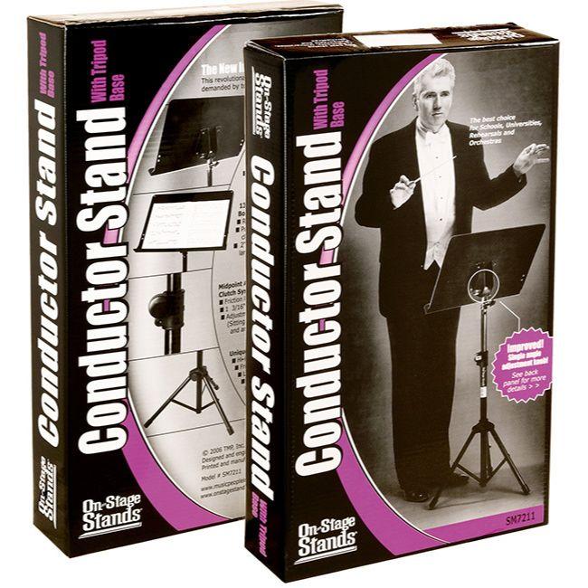 On Stage Orchestral Sheet Music Stand with Solid Bookplate-On Stage-Infinite Music