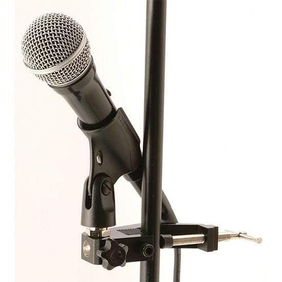 On Stage Table or Stand Microphone Clip Attachment Clamp-On Stage-Infinite Music