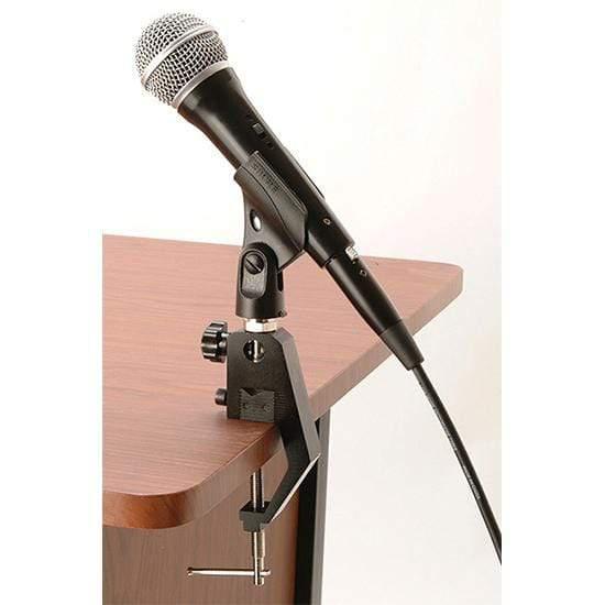 On Stage Table or Stand Microphone Clip Attachment Clamp-On Stage-Infinite Music