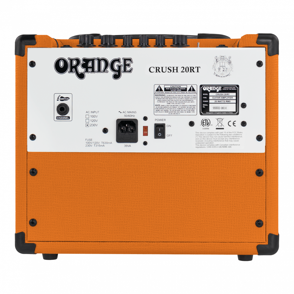 Orange Crush 20RT Combo Guitar Amp W/- Reverb & Tuner-Orange-Infinite Music
