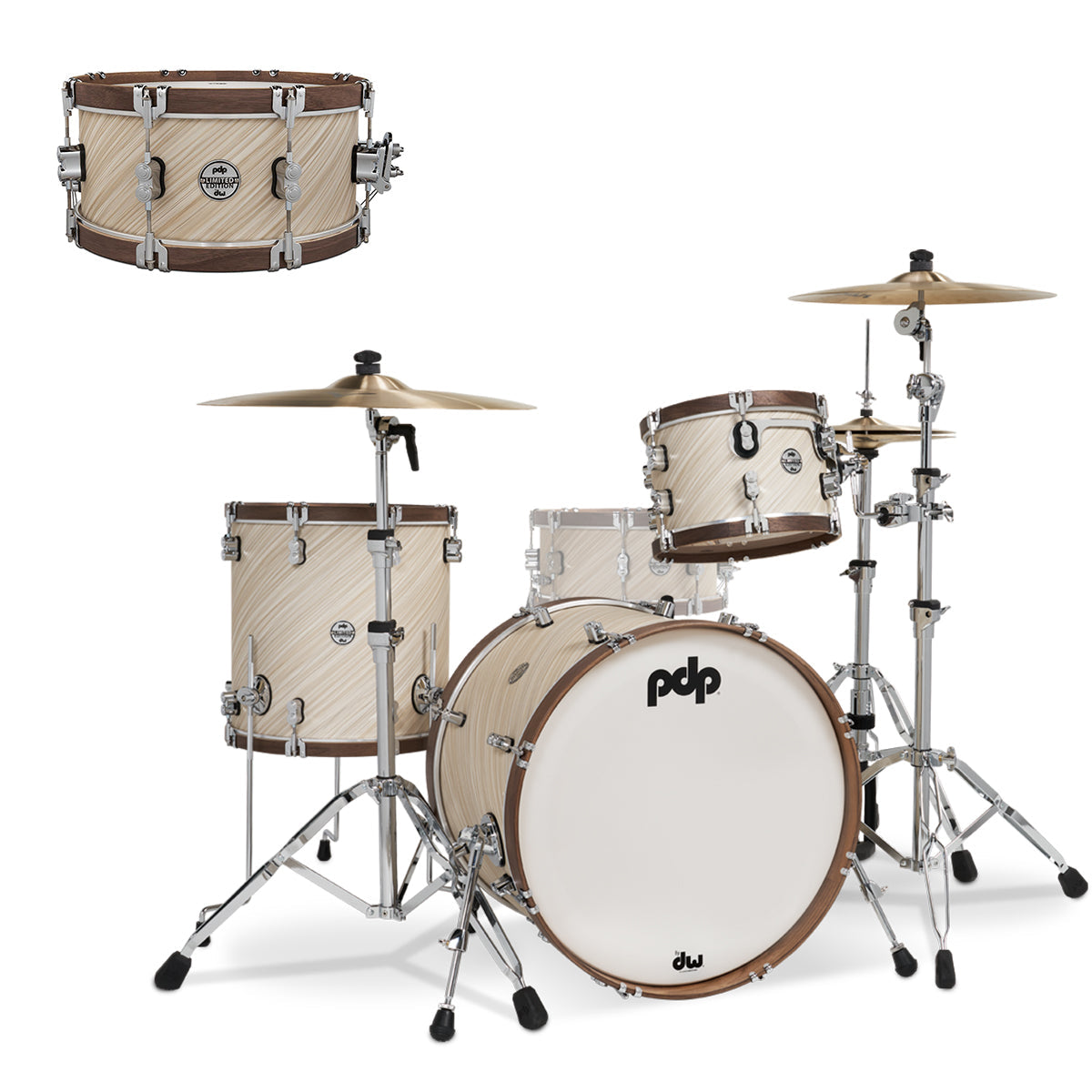 PDP Limited Edition Twisted Ivory 4 Piece Drum Kit-PDP-Infinite Music