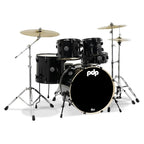 PDP Mainstage 5 Piece Drum Kit with Hardware- Black Metallic-PDP-Infinite Music
