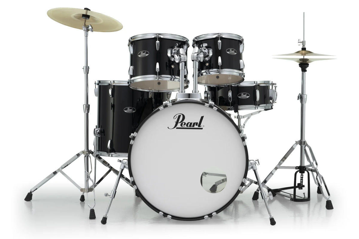Pearl RS525SC/C-31 Roadshow Fusion 5pc Drum Kit w/Hardware & Cymbals, etc. - Jet Black