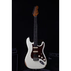 Patina PS-7 OW R HSS- Paulownia body Relic- Roasted maple neck- RW fretboard- 22 Stainless frets- Locking tuners - Olympic White-Patina-Infinite Music