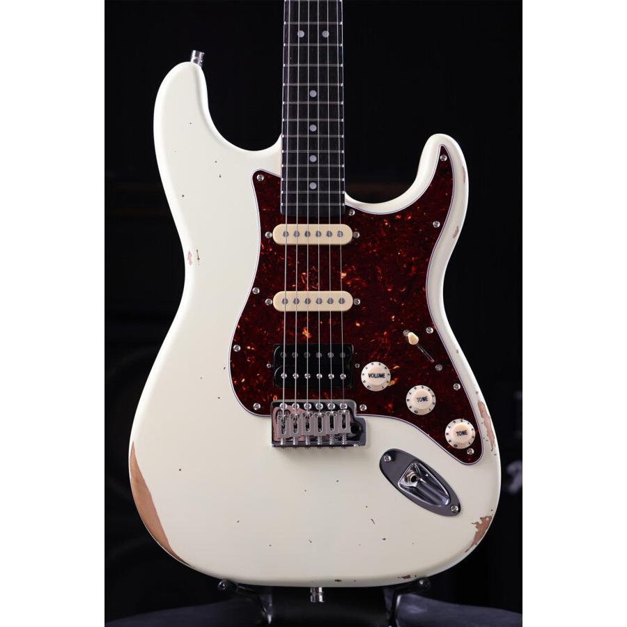 Patina PS-7 OW R HSS- Paulownia body Relic- Roasted maple neck- RW fretboard- 22 Stainless frets- Locking tuners - Olympic White-Patina-Infinite Music