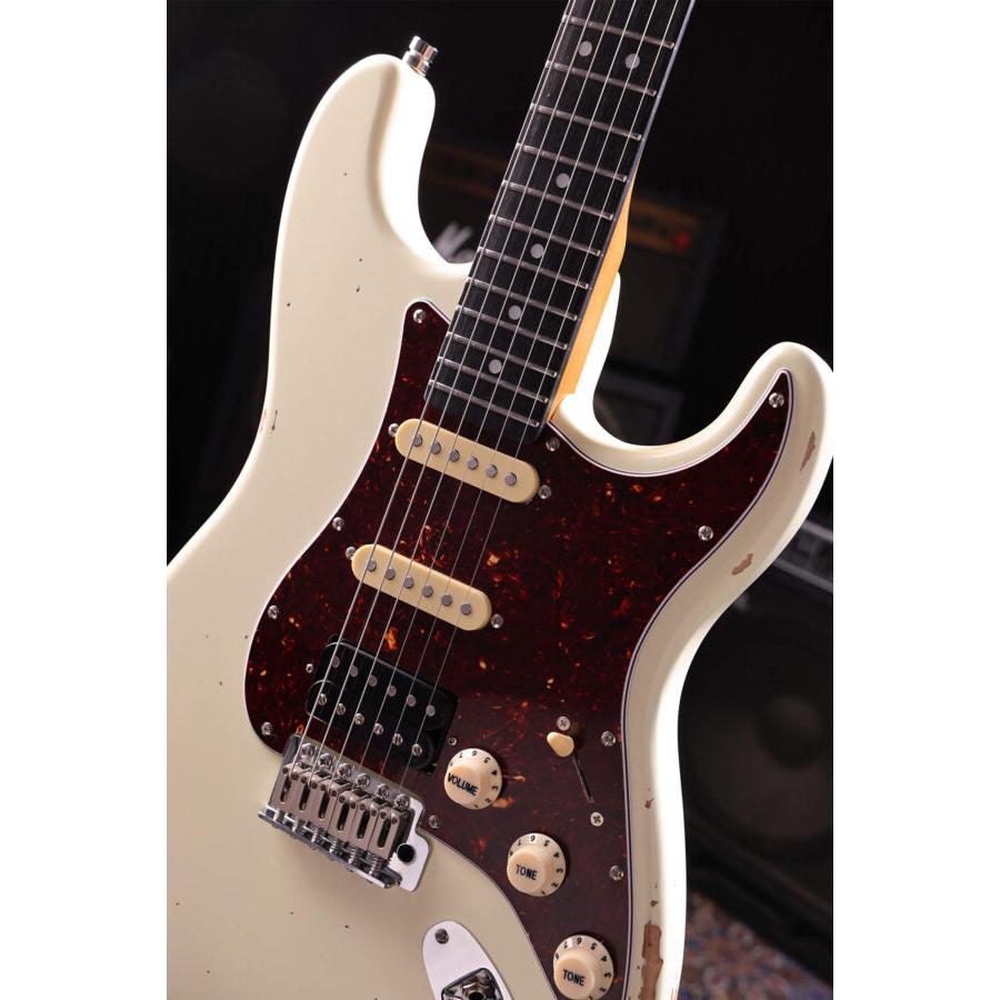 Patina PS-7 OW R HSS- Paulownia body Relic- Roasted maple neck- RW fretboard- 22 Stainless frets- Locking tuners - Olympic White-Patina-Infinite Music