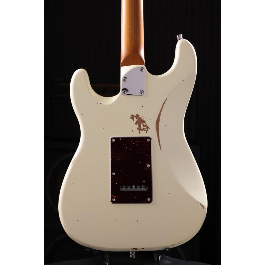 Patina PS-7 OW R HSS- Paulownia body Relic- Roasted maple neck- RW fretboard- 22 Stainless frets- Locking tuners - Olympic White-Patina-Infinite Music
