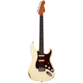 Patina PS-7 OW R HSS- Paulownia body Relic- Roasted maple neck- RW fretboard- 22 Stainless frets- Locking tuners - Olympic White-Patina-Infinite Music