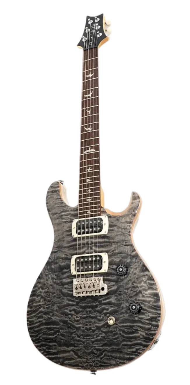 Paul Reed Smith (PRS) CE24 Quilt - One Off Special Edition - Charcoal Quilt Maple Top / White Doghair Swamp Ash Back W/- Deluxe Gigbag-Paul Reed Smith (PRS)-Infinite Music