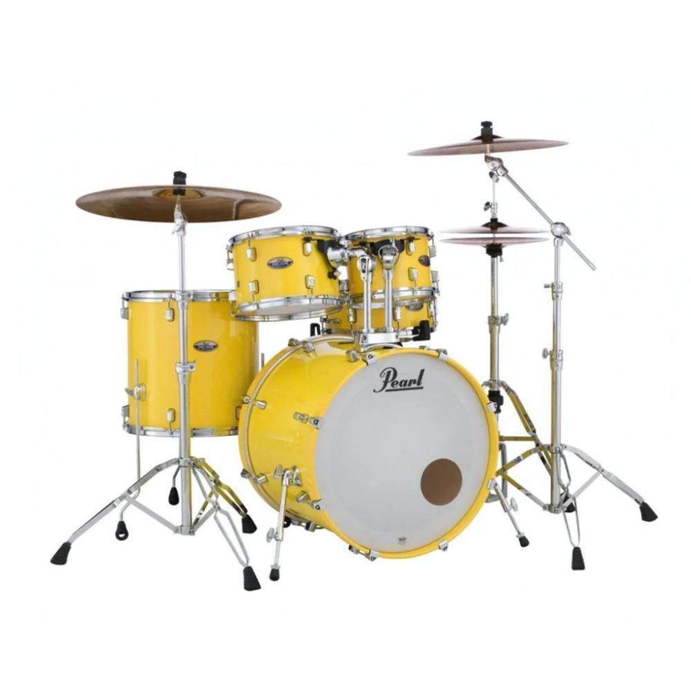 Pearl Decade Maple 22" Fusion Plus 5-Pce Drum Kit with Hardware - Solid Yellow-Pearl-Infinite Music