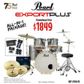 Pearl Export Plus 22" Fusion Plus Drum Kit Package - Smokey Chrome-Pearl-Infinite Music