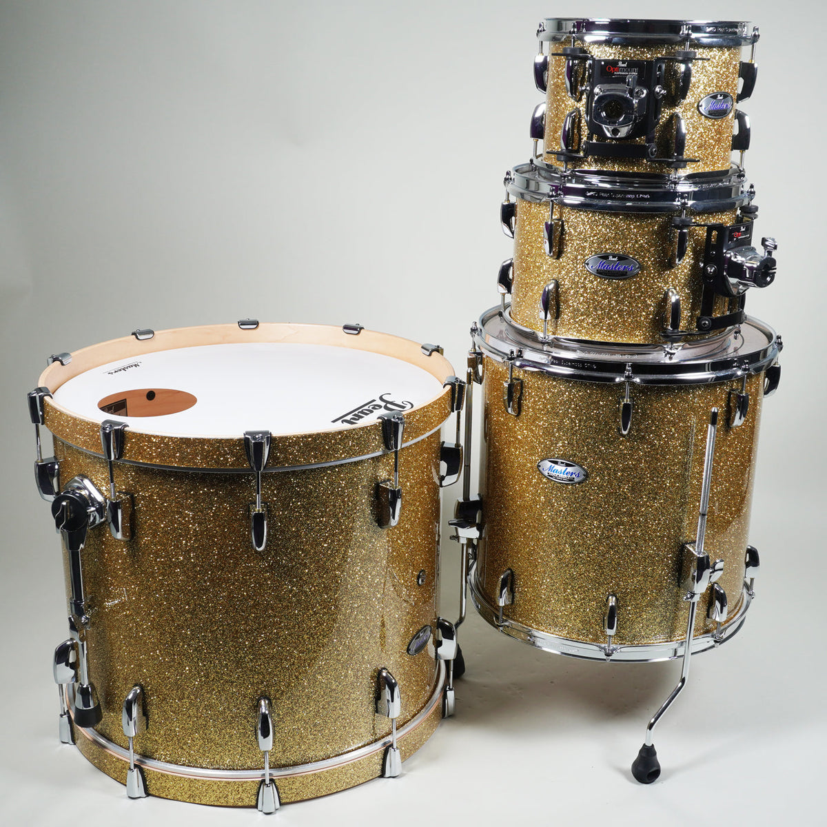 Pearl Masters Maple Complete 4-piece Shell Pack 22"Kick - Bombay Gold Sparkle-Pearl-Infinite Music