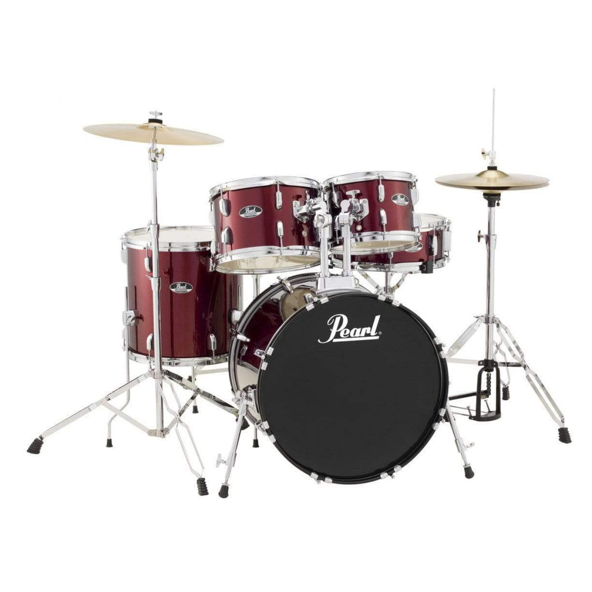 Pearl Roadshow Drum Package With Cymbals And Hardware Wine Red-Pearl-Infinite Music
