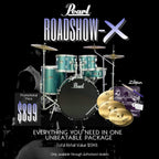 Pearl Roadshow X 20" 5 Piece Drum Kit Jet Black-Pearl Drums-Infinite Music