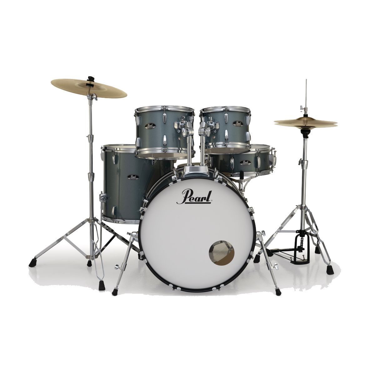 Pearl Roadshow-X Fusion Plus 5 Pce Drum Kit Package - Charcoal Metallic-Pearl-Infinite Music