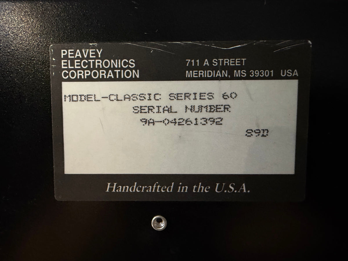 Peavey Classic Series 60 - Mono 60 watt Power Amplifier ( Pre Owned)-Peavey-Infinite Music