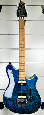 Peavey HP 2® Poplar Burl Transparent Blue Electric Guitar w/ Deluxe Hard Case (HP2 HP-2)-Peavey-Infinite Music