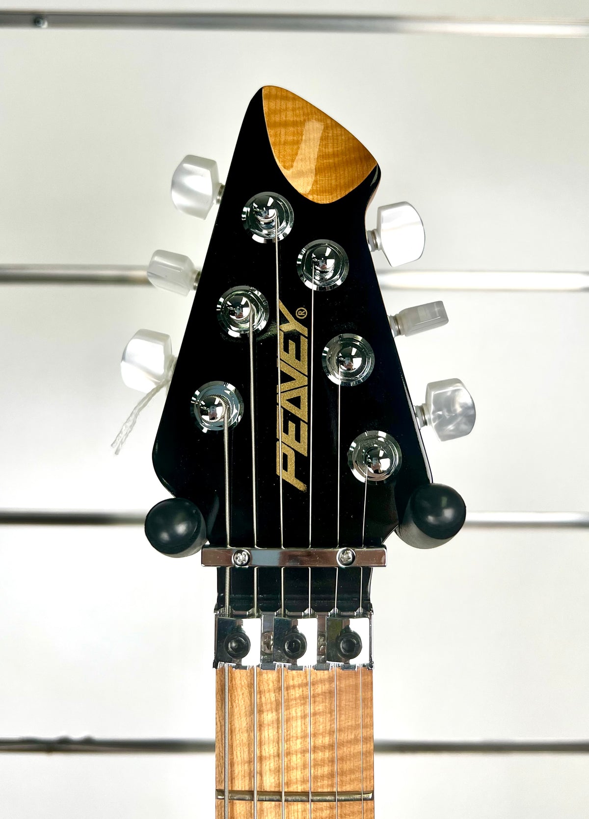 Peavey HP 2® Poplar Burl Transparent Blue Electric Guitar w/ Deluxe Hard Case (HP2 HP-2)-Peavey-Infinite Music