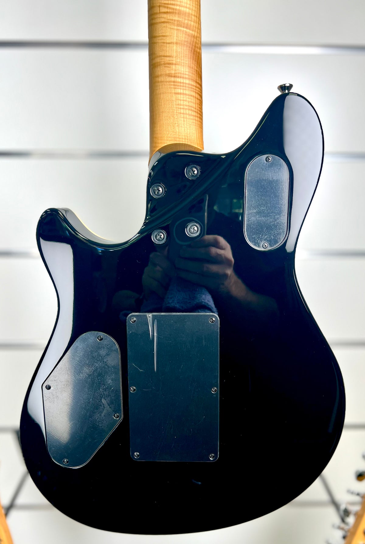Peavey HP 2® Poplar Burl Transparent Blue Electric Guitar w/ Deluxe Hard Case (HP2 HP-2)-Peavey-Infinite Music