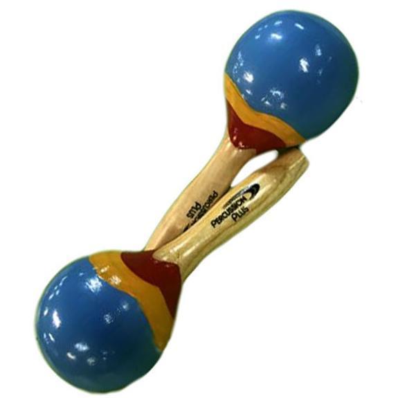 Percussion Plus Wooden Mini Maracas in Blue and Patterned Finish-Percussion Plus-Infinite Music