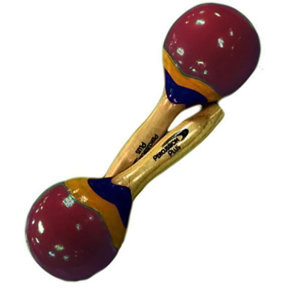 Percussion Plus Wooden Mini Maracas in Red and Patterned Finish-Percussion Plus-Infinite Music