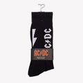 Perris Licensed AC/DC "Lightning Strikes" Large Crew Socks in Black - 1 Pair-Perris-Infinite Music