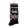Perris Licensed ELVIS "The King" Large Crew Socks in Black-Perris-Infinite Music