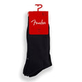 Perris Licensed Fender "The Icon Back Tab" Large Crew Socks in Black-Perris-Infinite Music