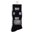 Perris Licensed KISS "All Over Logo" Large Crew Socks in Black-Perris-Infinite Music