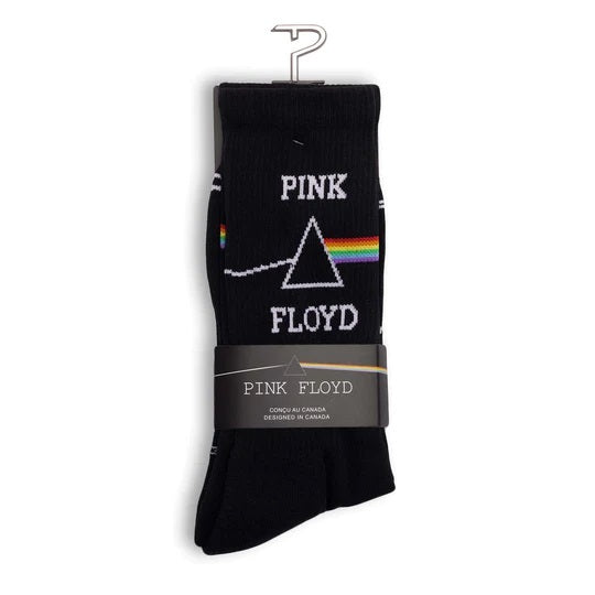 Perris Licensed PINK FLOYD "Dark Side of the Moon" Large Crew Socks in Black-Perris-Infinite Music