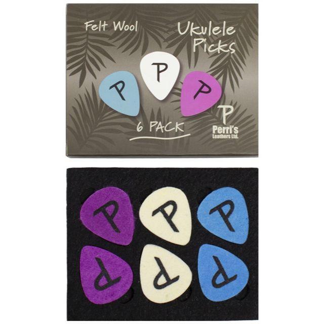 Perris Multi-Colour Felt Wool Ukulele Picks - Pack of 6-Perris-Infinite Music