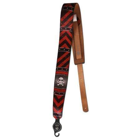 Plant Waves 2.5" Adjustable Stoned Leather Guitar Strap - Blood Stripes-PLANET WAVES-Infinite Music