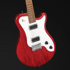 Pratley DVR Single Cutaway Solid Qld Blue Fig Body Electric Humbucker Guitar in Natural Red [PRDVR-22-R] - Case Inc.-Pratley Guitars-Infinite Music