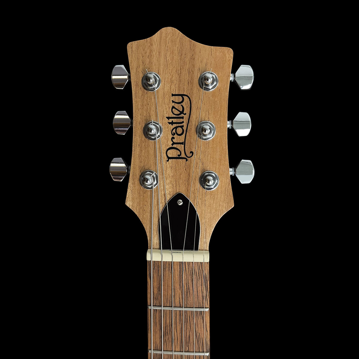 Pratley DVR Single Cutaway Solid Qld Blue Fig Body Electric Humbucker Guitar in Natural Red [PRDVR-22-R] - Case Inc.-Pratley Guitars-Infinite Music