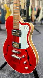 Pratley SH90-R Electric Guitar Semi-Hollow Single Cut Cherry Red w/ SD Phat Cat P90 Pickups & Hard Case-Pratley Guitars-Infinite Music
