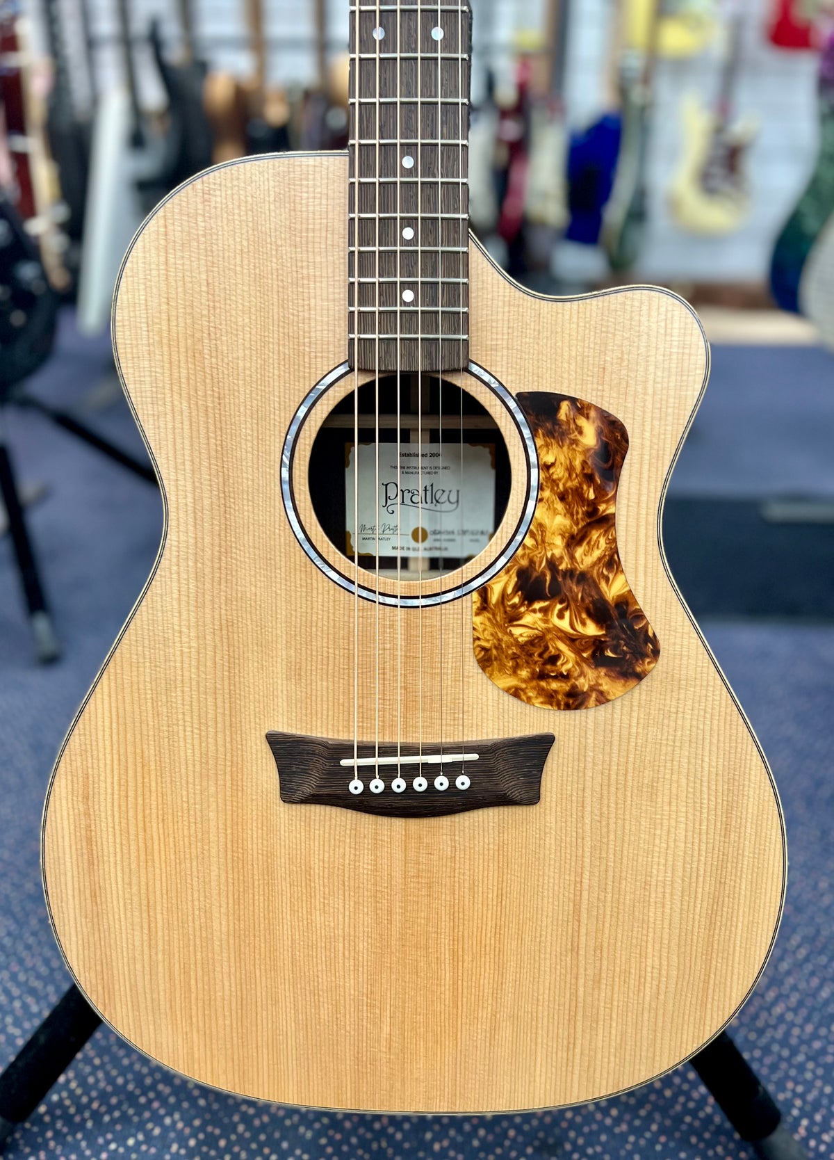 Pratley Studio Series OM Cutaway Model All Solid Indian Rosewood B/S Sitka Spruce Top - W/- Hardcase-Pratley Guitars-Infinite Music