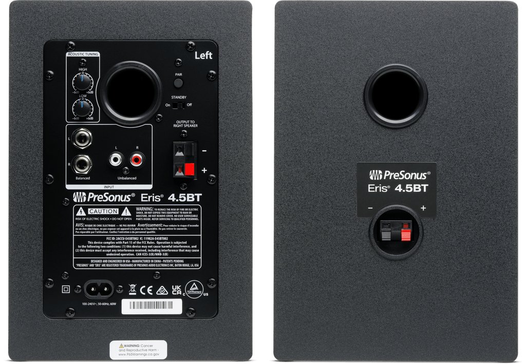 PreSonus ERIS-45BT MKII – 4.5 inch Bluetooth Active Media Monitors (PAIR)-Presonus-Infinite Music
