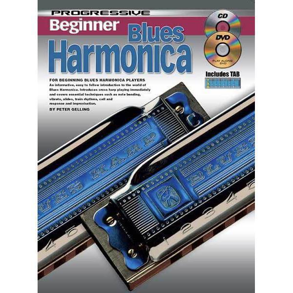 Progressive Beginner Blues Harmonica Book/CD/DVD-Progressive-Infinite Music