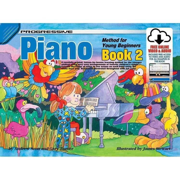 Progressive Piano Book 2 for Young Beginners Book with Online Video and Audio-Progressive-Infinite Music