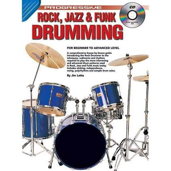 Progressive Rock, Jazz & Funk Drumming Book/CD-Koala-Infinite Music