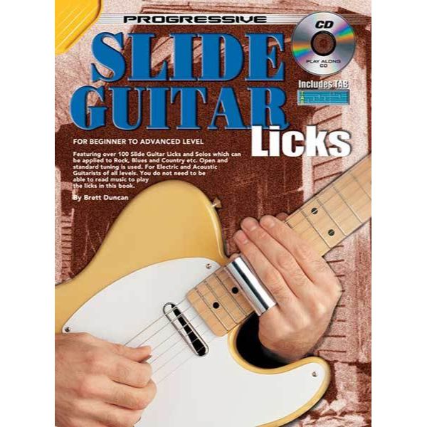 Progressive Slide Guitar Licks Book and CD-Progressive-Infinite Music
