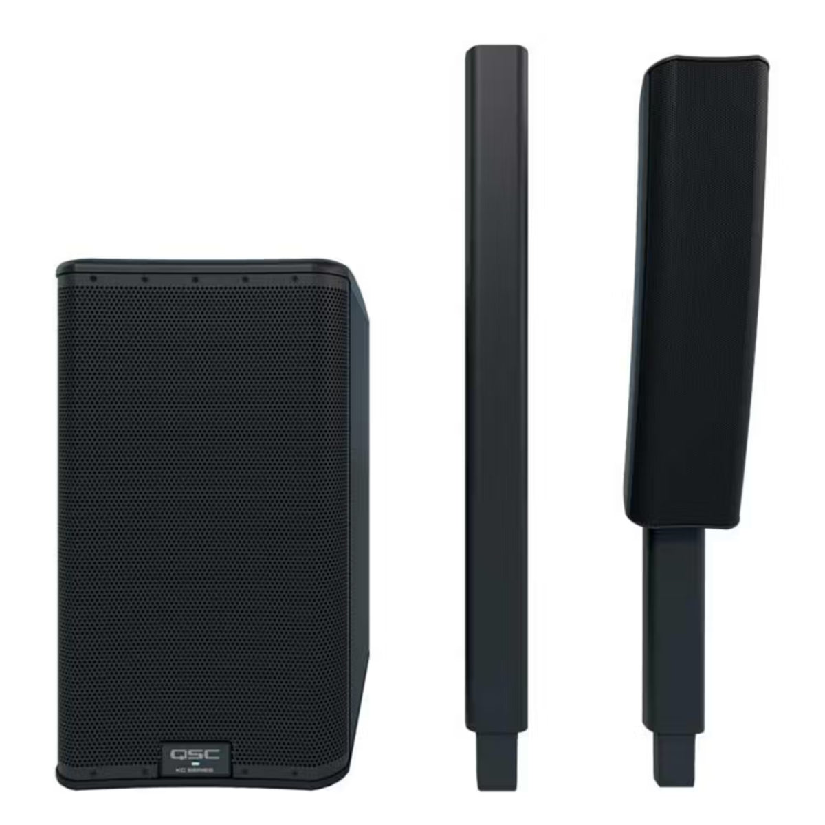 QSC KC-12 BK 3000W Active 3-Way Column Loudspeaker System - Black-QSC-Infinite Music