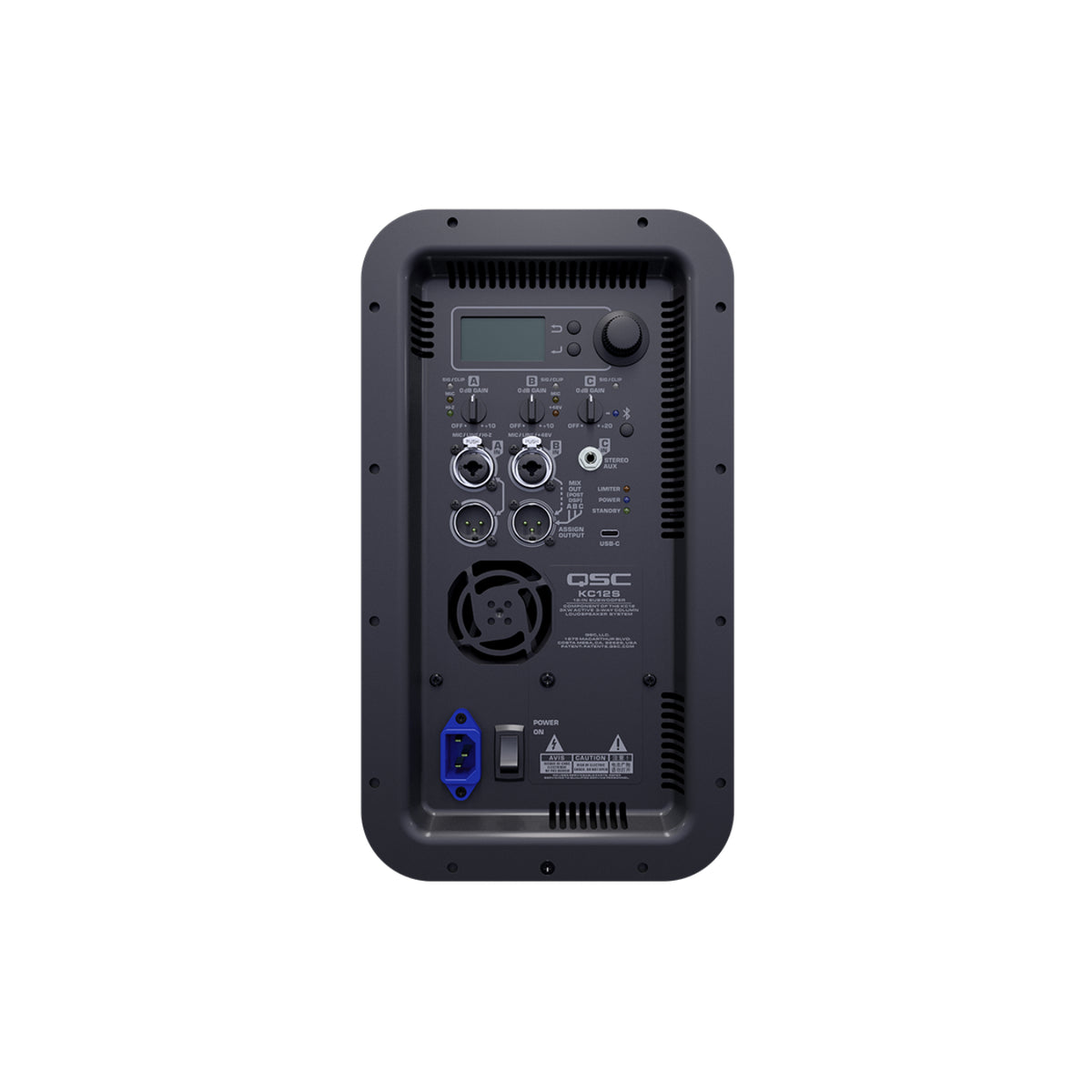 QSC KC-12 BK 3000W Active 3-Way Column Loudspeaker System - Black-QSC-Infinite Music