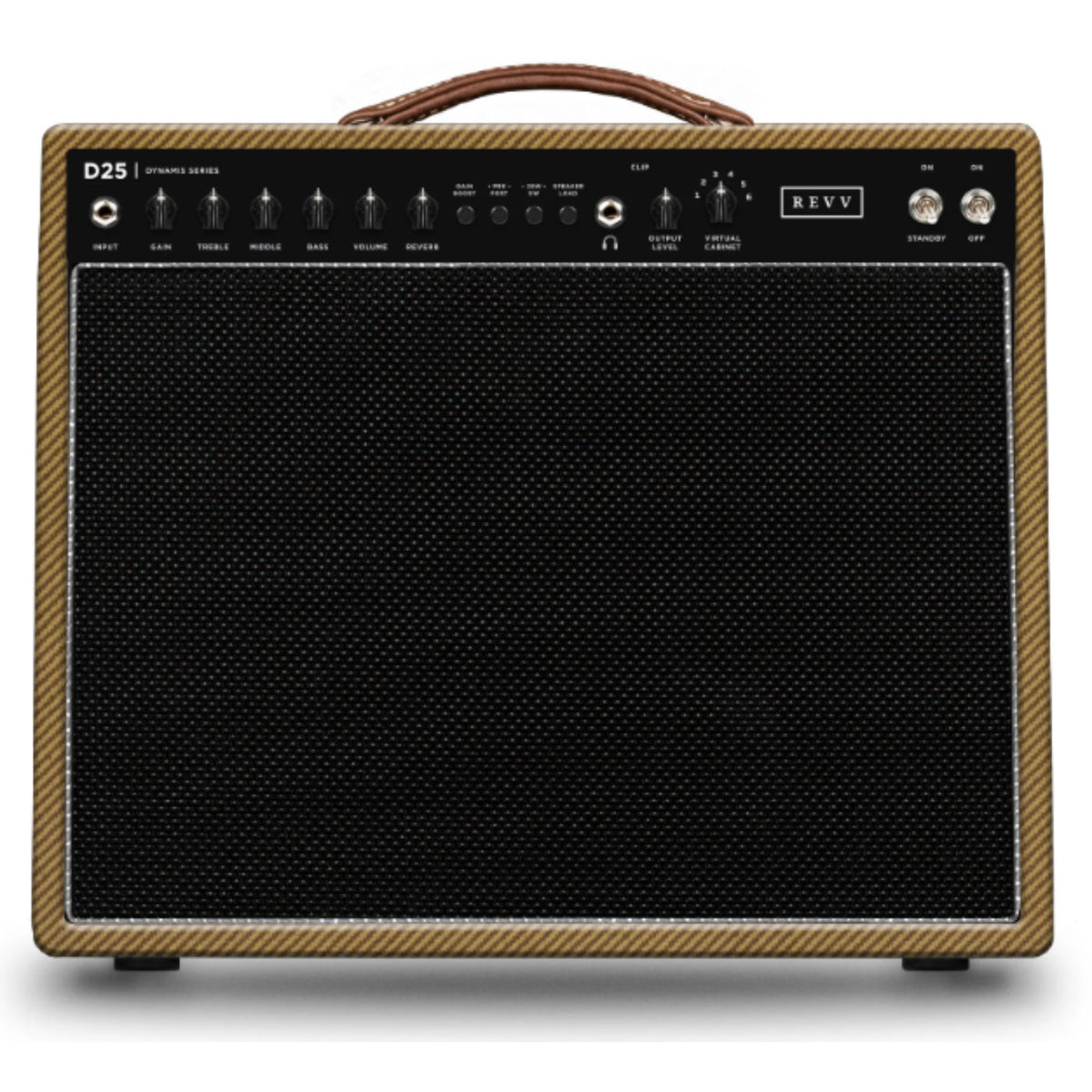 REVV D25 Dynamis 25w Combo amplifier (Custom Vintage Tweed)-REVV Amplification-Infinite Music