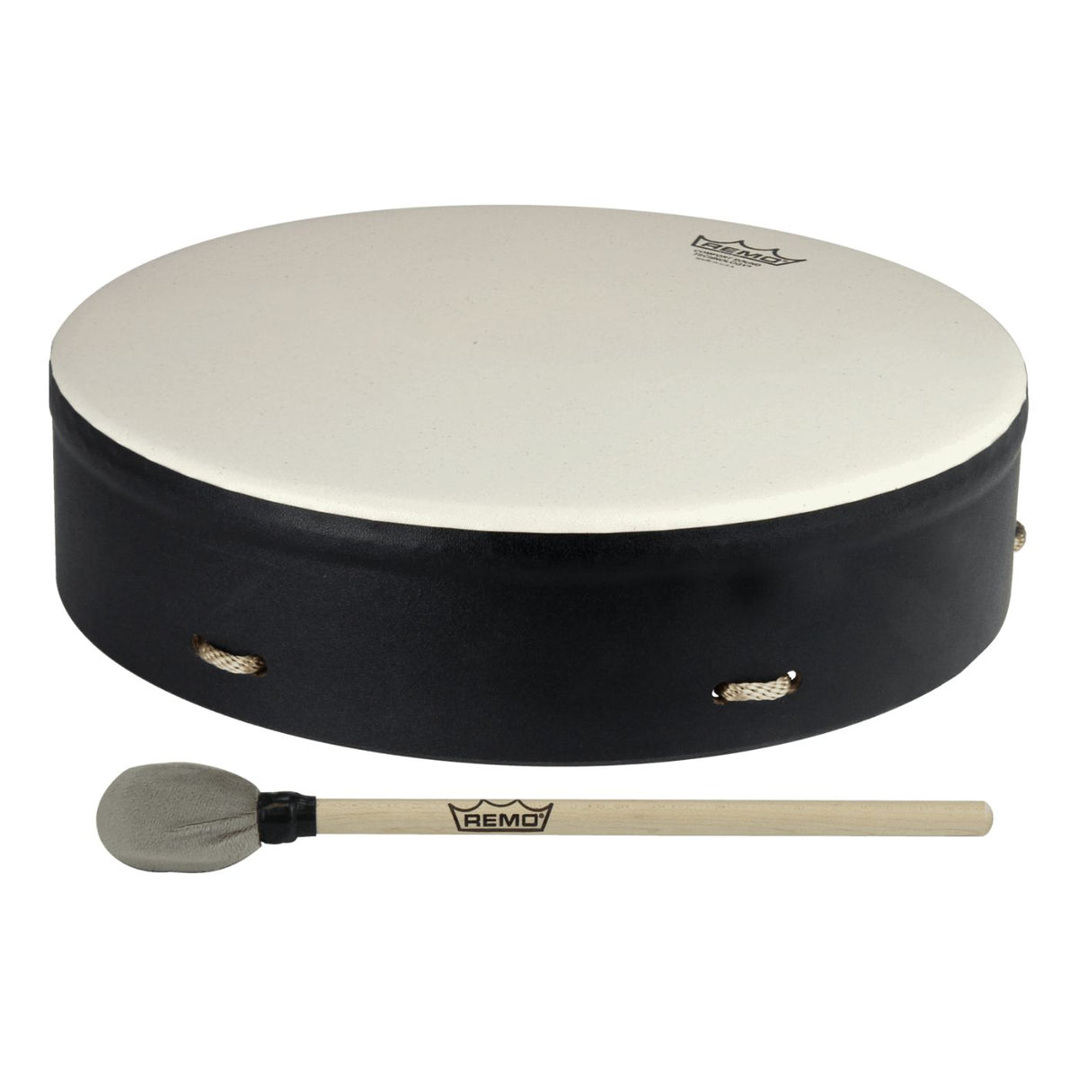 Remo Buffalo Drum Comfort Sound Technology - Black 14"-Remo-Infinite Music