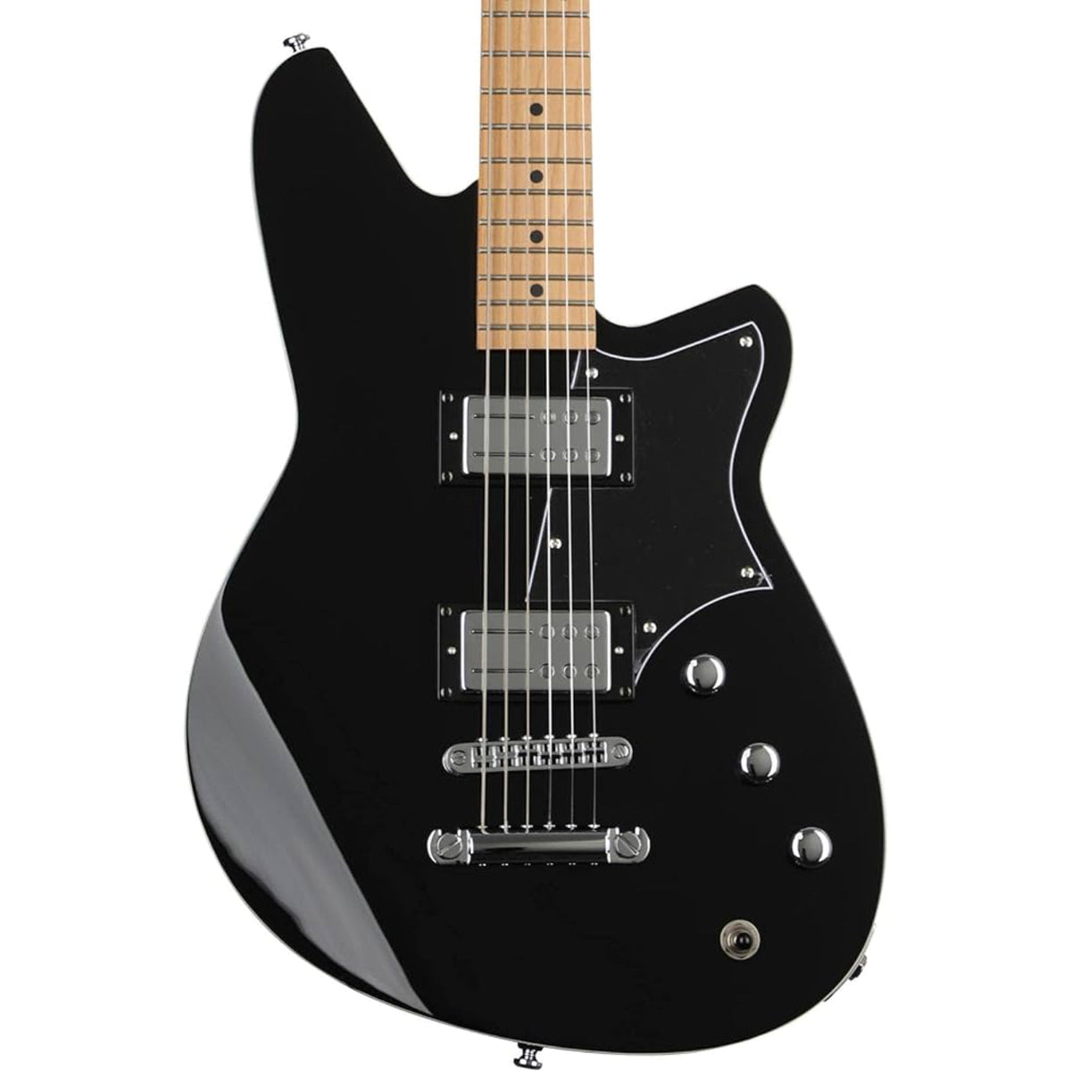 Reverend Descent RA BARITONE Roasted Maple Neck Electric Guitar - Midnight Black-Reverend-Infinite Music