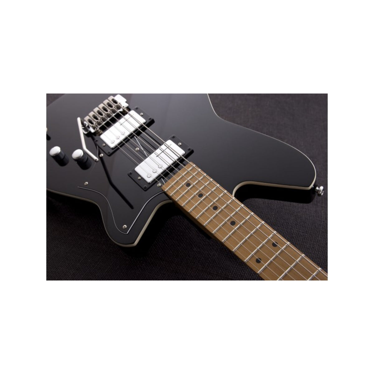 Reverend Descent RA BARITONE Roasted Maple Neck Electric Guitar - Midnight Black-Reverend-Infinite Music