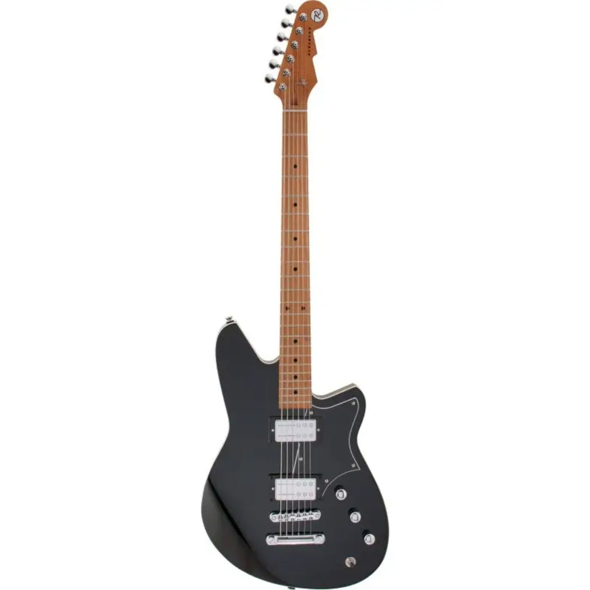 Reverend Descent RA BARITONE Roasted Maple Neck Electric Guitar - Midnight Black-Reverend-Infinite Music