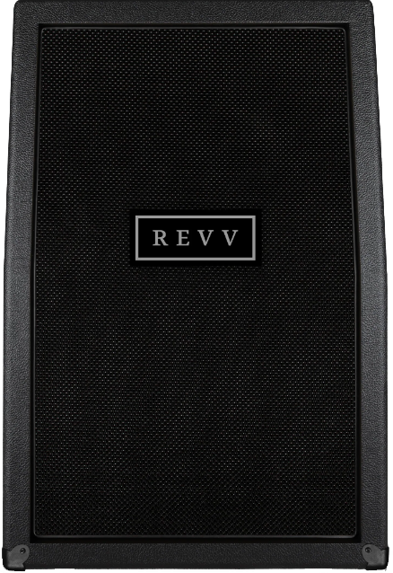 Revv 2x12 Vertical SLANT Speaker Cabinet (RV30) 8 Ohms 150W (All Black)-REVV Amplification-Infinite Music